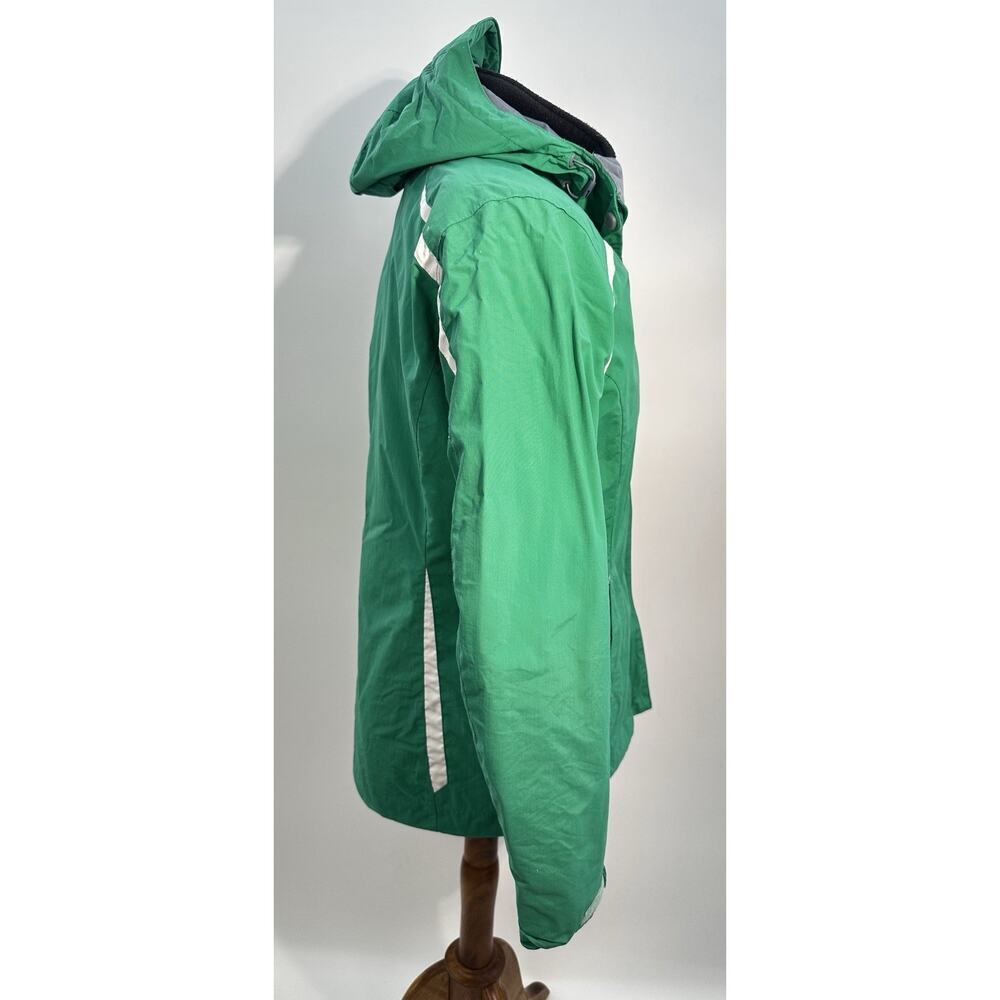Columbia Women’s Interchange Jacket Green Size L Hooded Waterproof Fleece - Picture 3 of 7